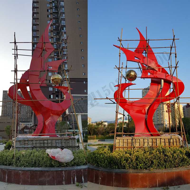 大型不銹鋼雕塑，不銹鋼鳳凰雕塑，小區(qū)不銹鋼景觀雕塑
