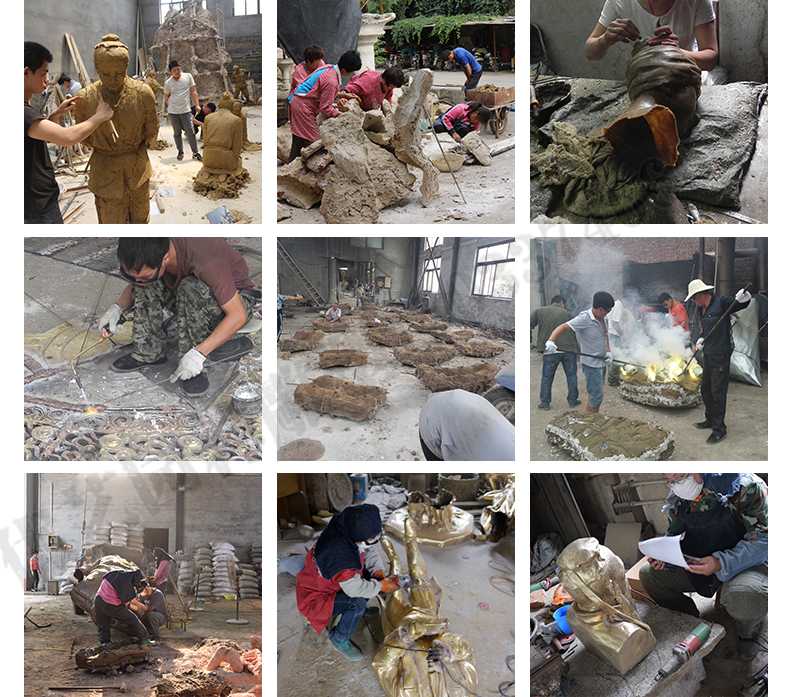 銅雕塑廠家，銅雕塑鑄造流程，銅雕塑定制